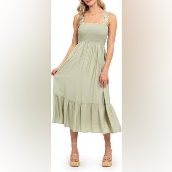 Sweet Wanderer White Smocked Tiered Sundress - Picture 2 of 11